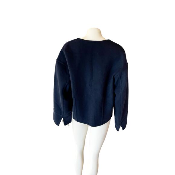 A.L.C. Finley Wool Jacket in Navy Scarf Attachment Small - Picture 13 of 16